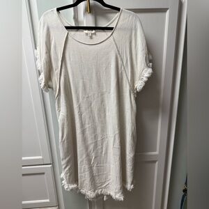 Umgee Cream Fringed Dress